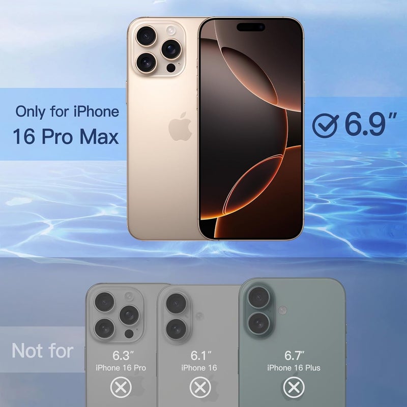 Jetech Privacy Screen Protector for iPhone 16 Pro Max 6.9-Inch with Camera Lens Protector, Anti-Spy Tempered Glass Film, Easy Installation Tool, 2-Pack Each - Image 2